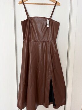 New York & Company Faux Leather Dress – Size L